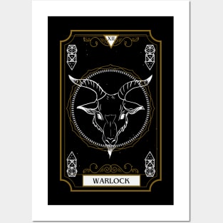 Warlock Dnd Tarot Card for Dungeons and Dragons Posters and Art